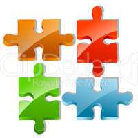 pieces of jigsaw puzzle