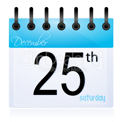 calender page for 25th december
