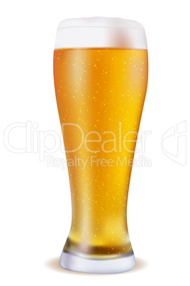 chilled beer glass