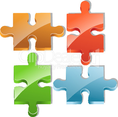 illustration of pieces of jigsaw puzzle