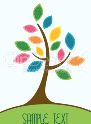 colorful abstract tree