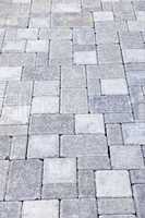 Interlocking stone driveway