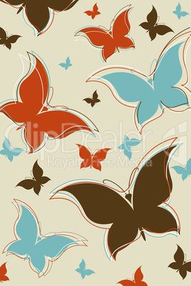 retro butterfly background