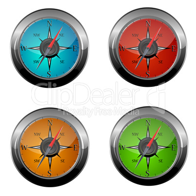 set of compass icons
