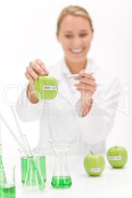 Genetic engineering - scientist in laboratory