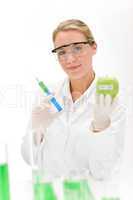 Genetic engineering - scientist in laboratory