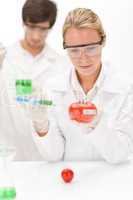 Genetic engineering - scientists in laboratory
