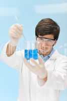 Chemistry experiment -  scientist in laboratory