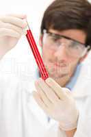 Flu virus experiment -  scientist in laboratory