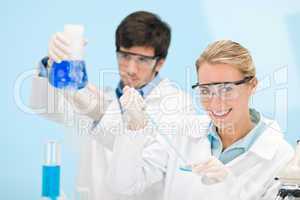 Flu virus experiment -  scientist in laboratory