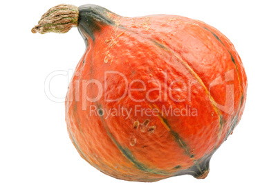 Orange pumpkin isolated on white background.