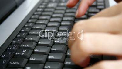 Typing on keyboard