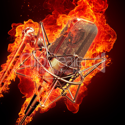 professional microphone & fire