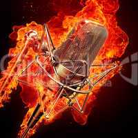 professional microphone & fire