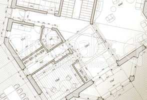 house plan: vector blueprint