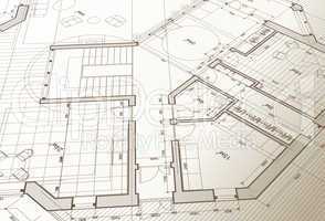 house plan: vector blueprint