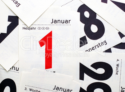 Neues Jahr - Neujahr - 1. Januar