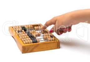 Wooden abacus.