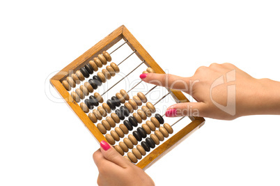 Wooden abacus.