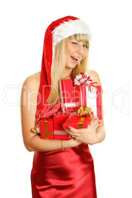 Beautiful christmas woman