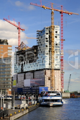 Baustelle der Hamburger Elbphilharmonie