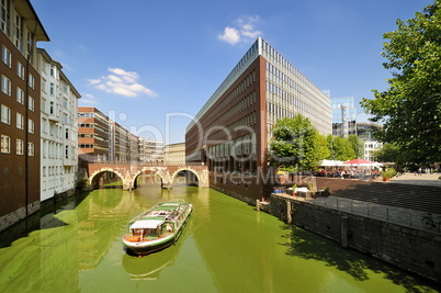 Hamburg Fleetinsel mit Fleethof und Ellerntorsbrücke