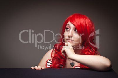 Attractive Red Haired Woman Portrait