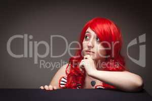 Attractive Red Haired Woman Portrait