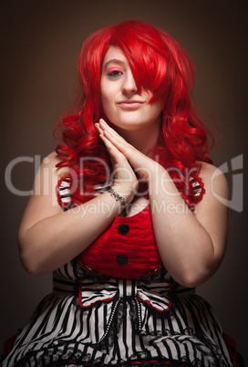 Attractive Red Haired Woman Portrait