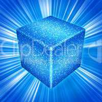 Blue Matrix Cube