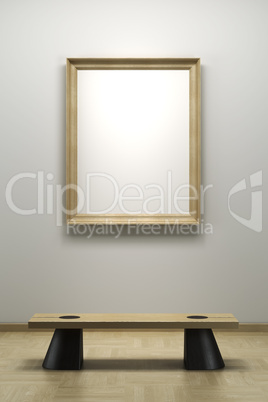 blank frame in the gallery