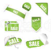Shop sale elements green