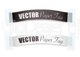 paper ribbon silver tag