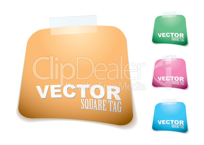 Square paper tag