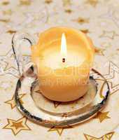 Weihnachten mit Kerze - Christmas Candle close-up