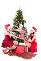 Happy women with Christmas presents