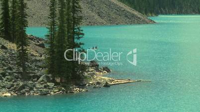 Canoe on Moraine Lake in Banff National Park