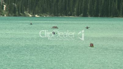 Canoe on Moraine Lake in Banff National Park