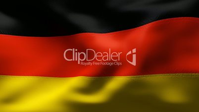 German Flag in wind in slow motion