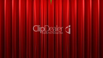 Red velvet theater curtains