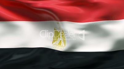 Creased EGYPTIAN flag in wind - slow motion