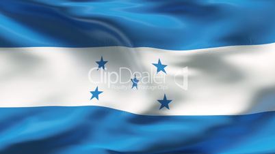 Creased HONDURAS flag in wind - slow motion