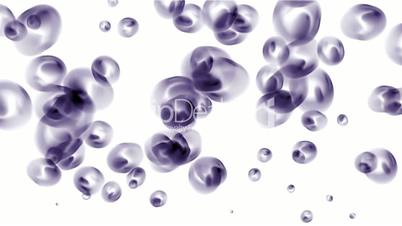 purple water bubble or cell floating.soda,underwater,alcohol,flow,rise,