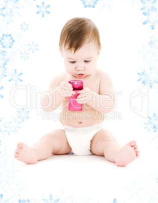 baby with cell phone