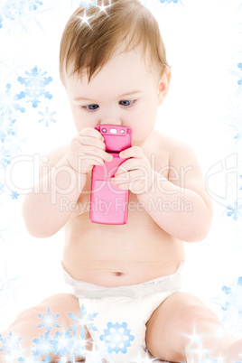 baby with cell phone