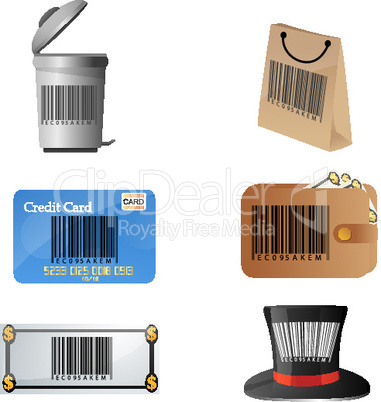 different objects on isolated background