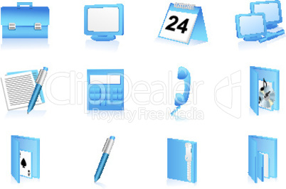 set of office icons