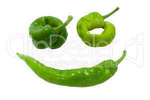 Green peper in smile