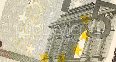 Uncirculated 5 Euro Banknote Close up