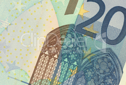 Uncirculated 20 Euro Banknote Close up